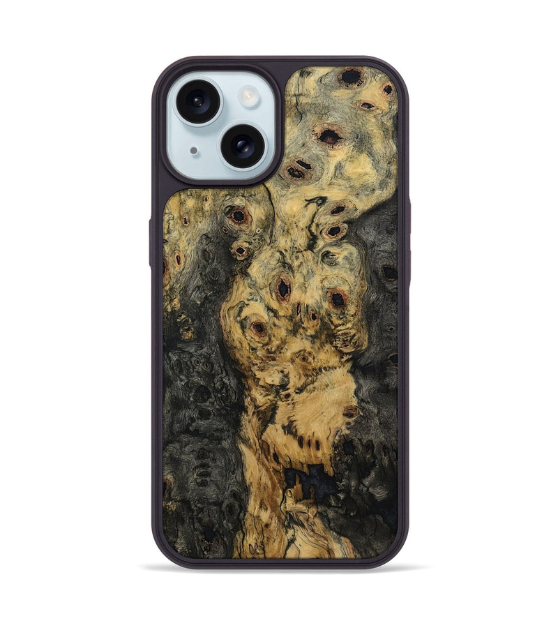 iPhone 15 Wood Phone Case - Zella (Wood Burl, 799115)