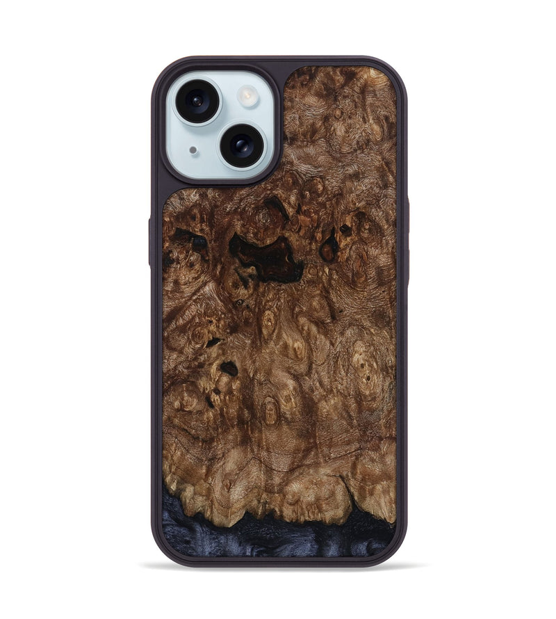iPhone 15 Wood Phone Case - Frances (Wood Burl, 799126)