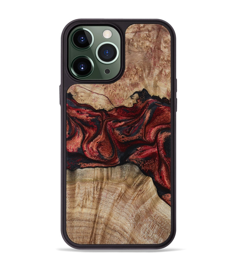 iPhone 13 Pro Max Wood Phone Case - Katelin (Red, 799129)