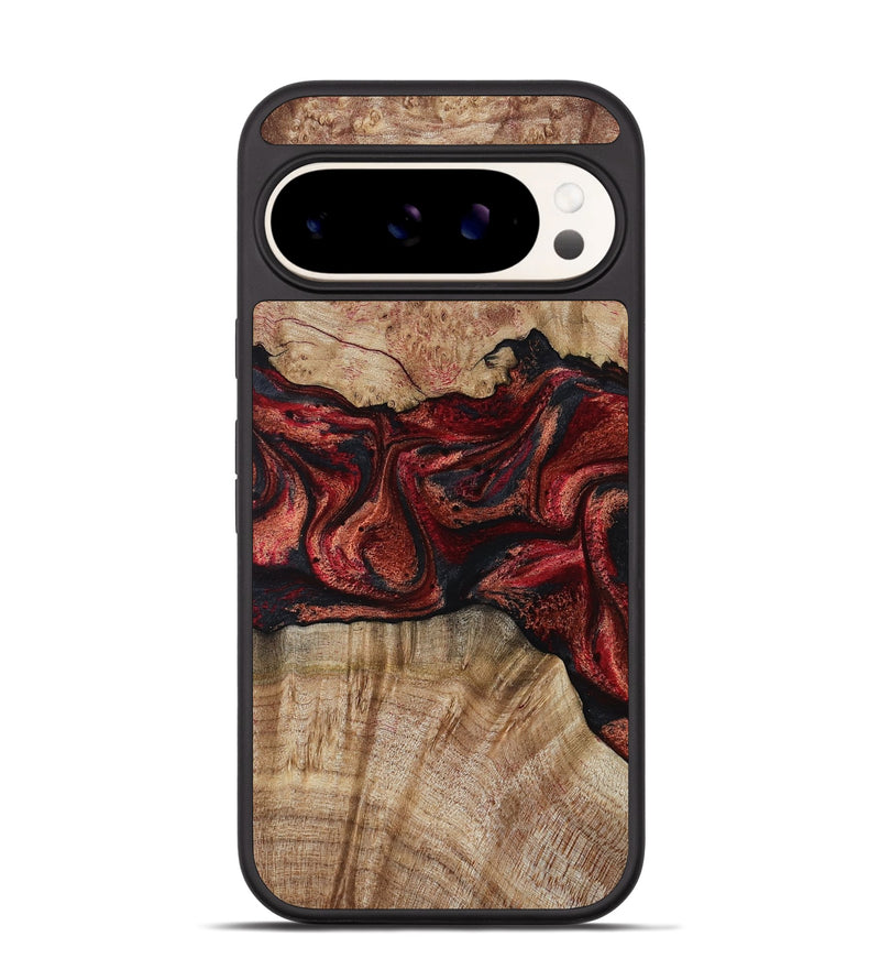 Pixel 9 Wood Phone Case - Katelin (Red, 799129)