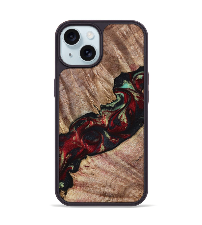 iPhone 15 Wood Phone Case - Judson (Red, 799130)