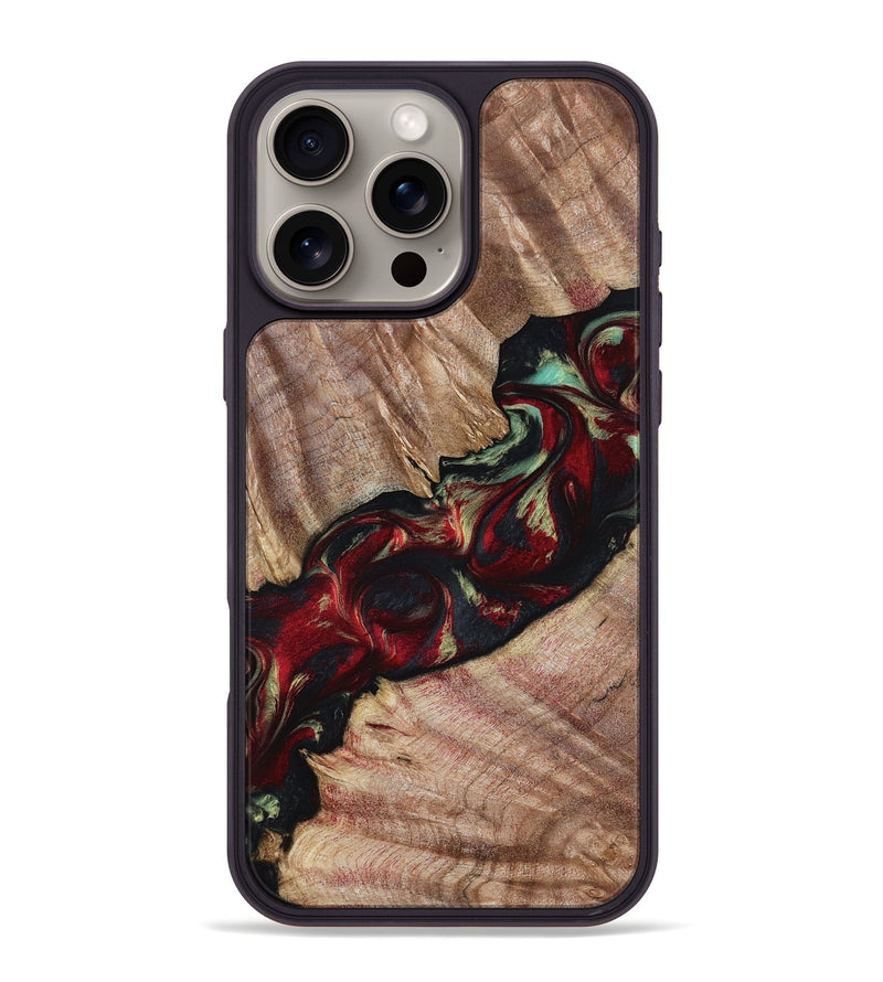 iPhone 16 Pro Max Wood Phone Case - Judson (Red, 799130)