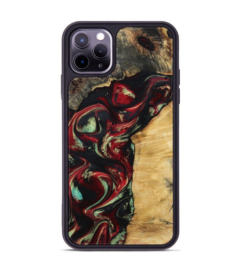 iPhone 11 Pro Max Wood Phone Case - Atticus (Red, 799134)