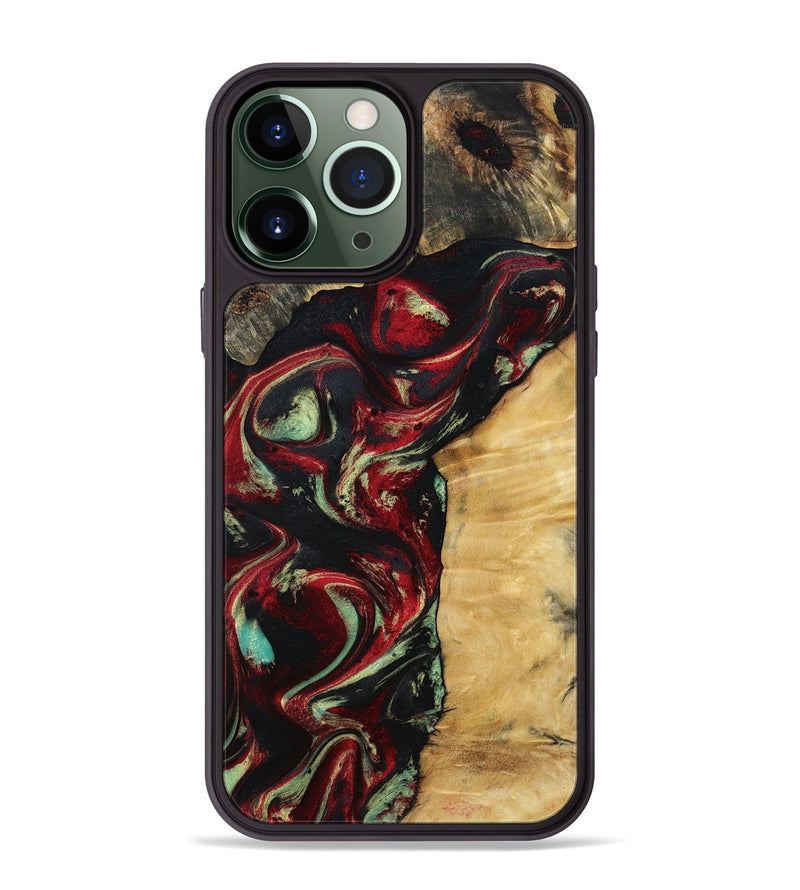 iPhone 13 Pro Max Wood Phone Case - Atticus (Red, 799134)
