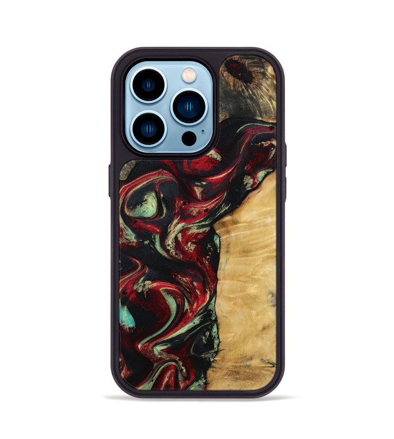 iPhone 14 Pro Wood Phone Case - Atticus (Red, 799134)