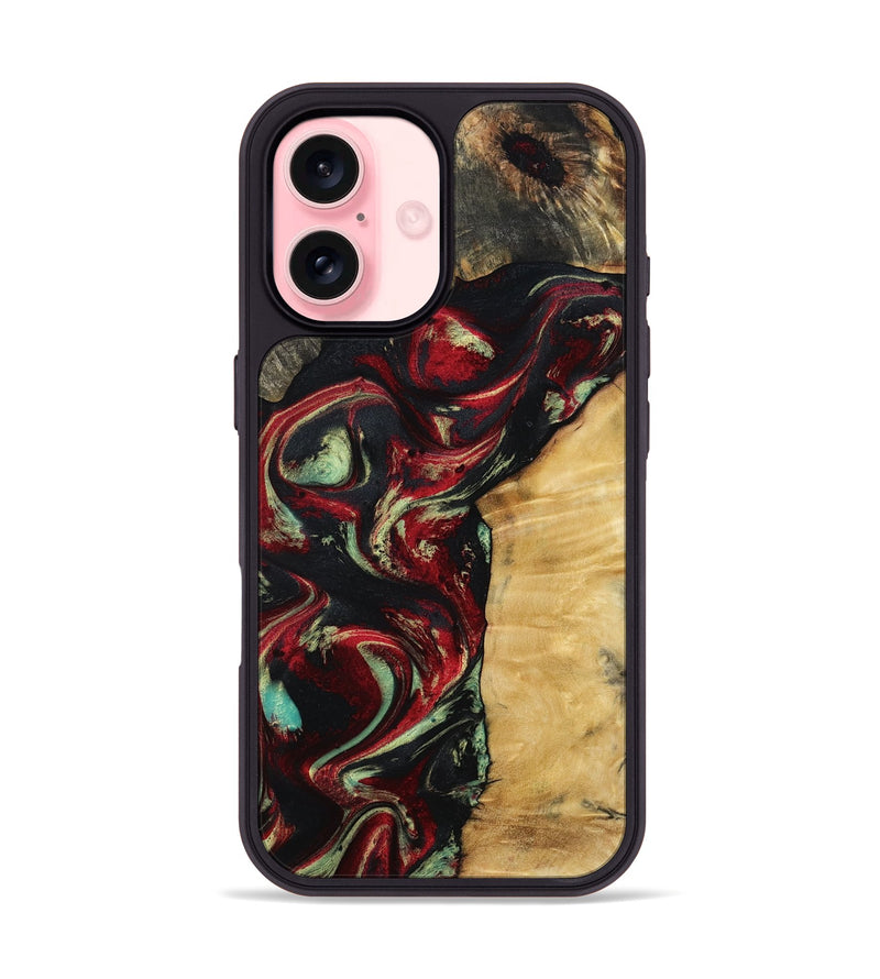 iPhone 16 Wood Phone Case - Atticus (Red, 799134)