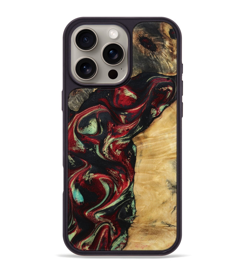 iPhone 16 Pro Max Wood Phone Case - Atticus (Red, 799134)