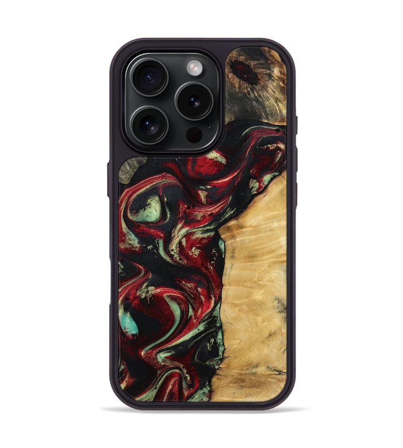 iPhone 16 Pro Wood Phone Case - Atticus (Red, 799134)