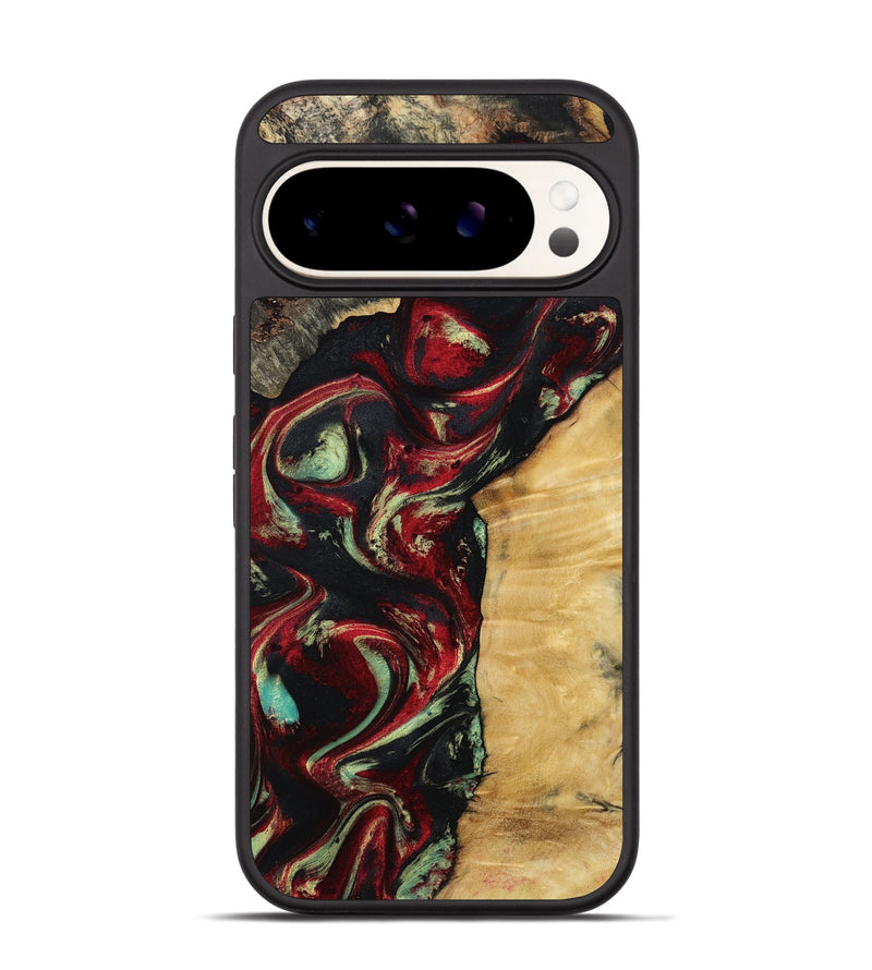 Pixel 9 Wood Phone Case - Atticus (Red, 799134)