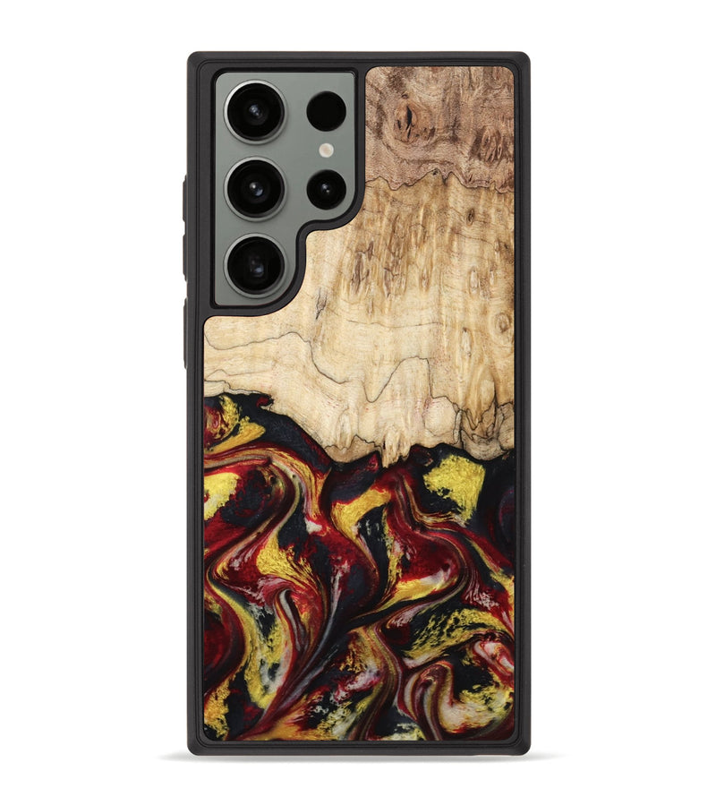 Galaxy S23 Ultra Wood Phone Case - Mael (Red, 799135)