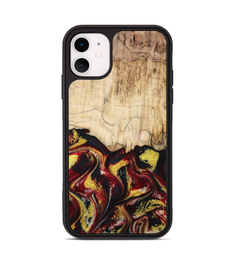 iPhone 11 Wood Phone Case - Mael (Red, 799135)