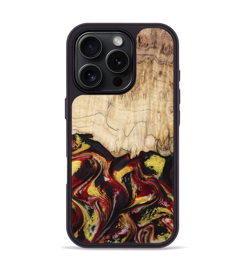 iPhone 16 Pro Wood Phone Case - Mael (Red, 799135)