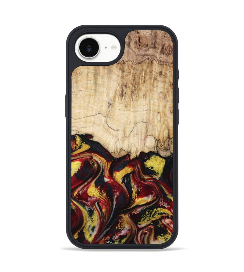 iPhone 16e Wood Phone Case - Mael (Red, 799135)