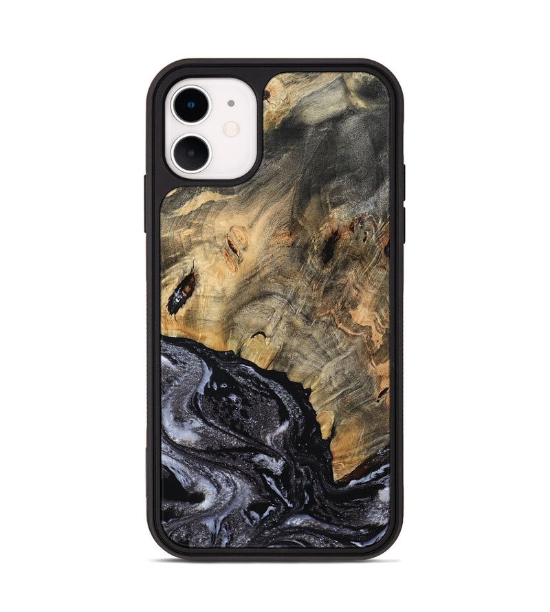 iPhone 11 Wood Phone Case - Claud (Black & White, 799136)
