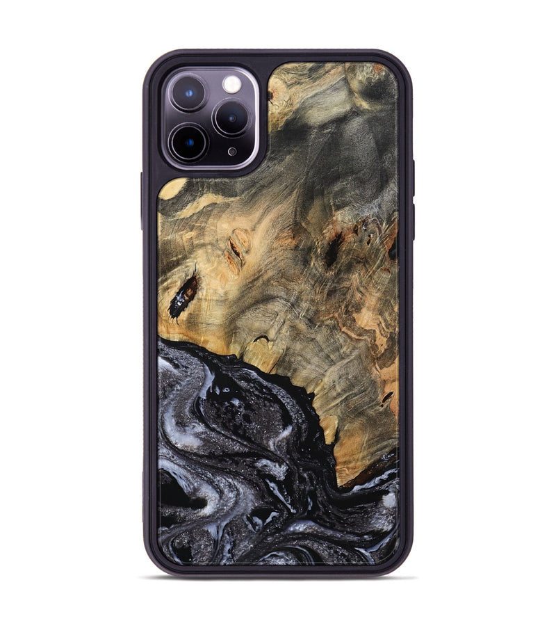 iPhone 11 Pro Max Wood Phone Case - Claud (Black & White, 799136)