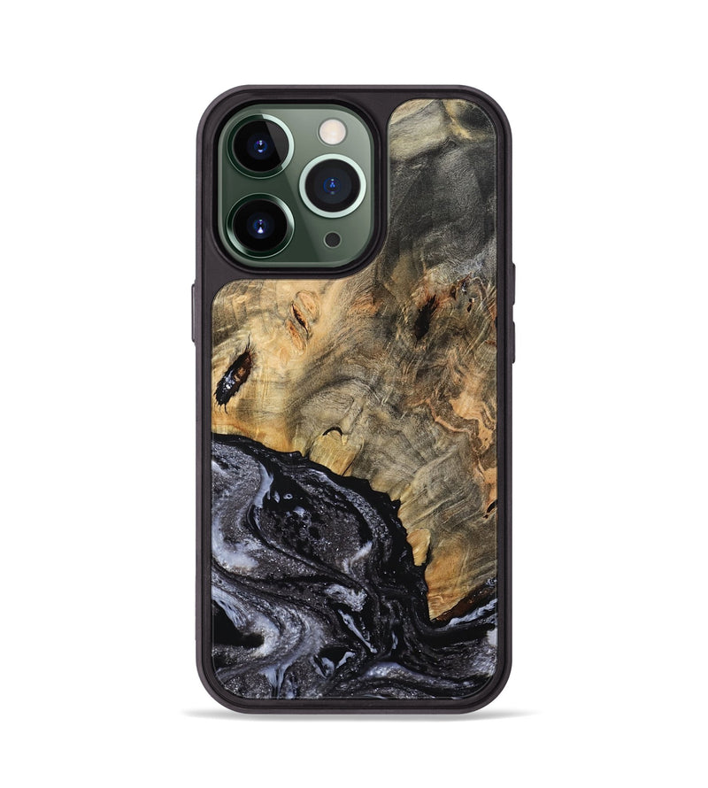 iPhone 13 Pro Wood Phone Case - Claud (Black & White, 799136)