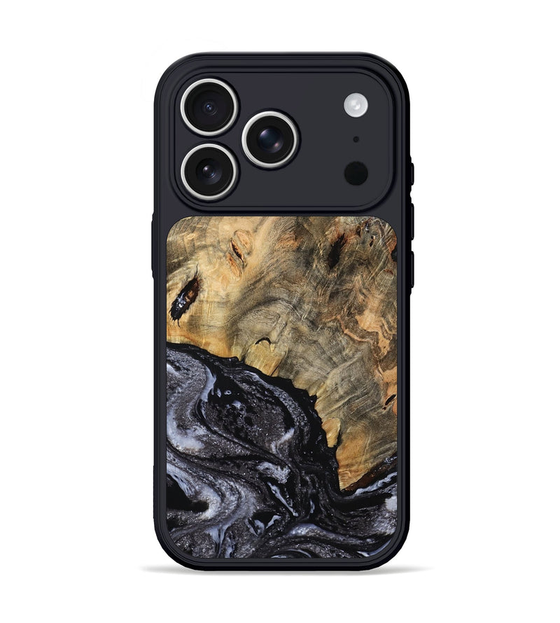 iPhone 17 Pro Wood Phone Case - Claud (Black & White, 799136)