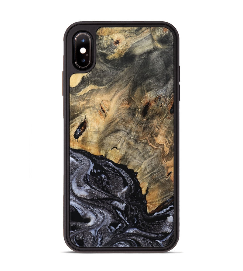 iPhone Xs Max Wood Phone Case - Claud (Black & White, 799136)