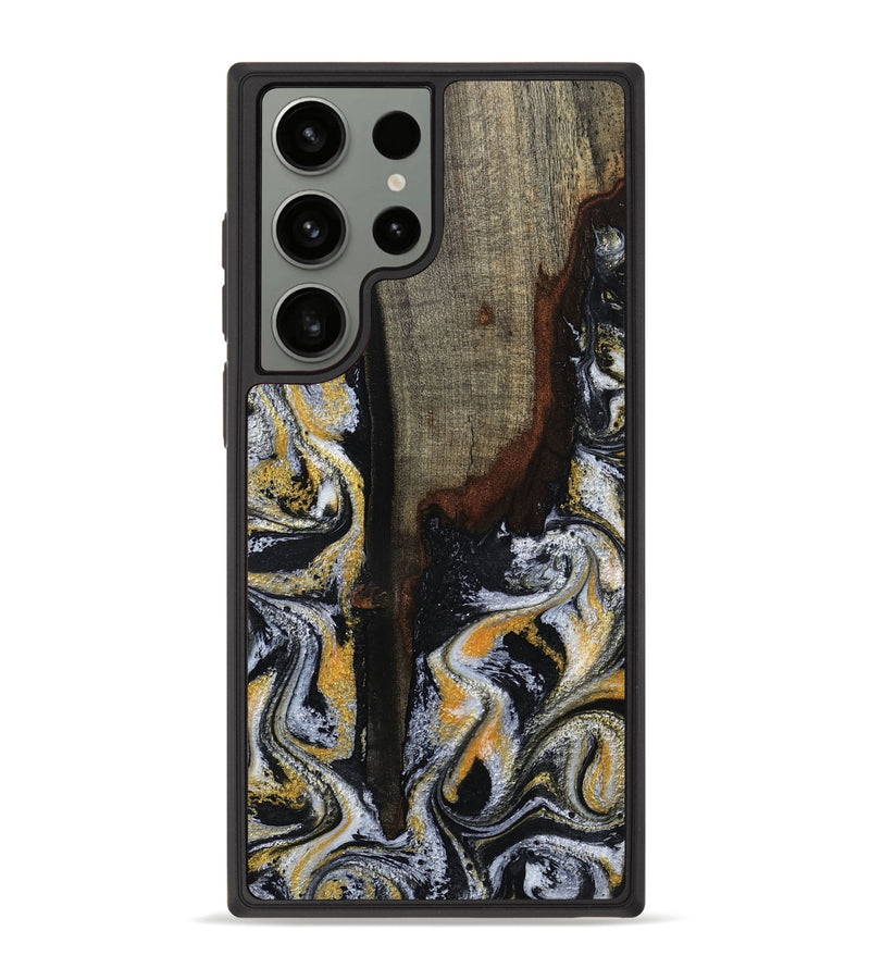 Galaxy S23 Ultra Wood Phone Case - Marlee (Black & White, 799137)