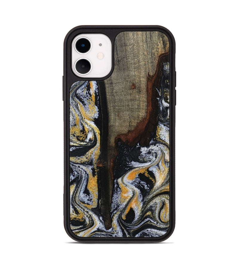 iPhone 11 Wood Phone Case - Marlee (Black & White, 799137)