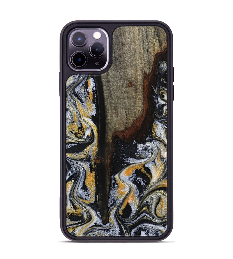 iPhone 11 Pro Max Wood Phone Case - Marlee (Black & White, 799137)