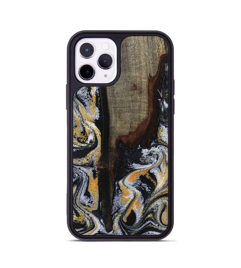 iPhone 11 Pro Wood Phone Case - Marlee (Black & White, 799137)