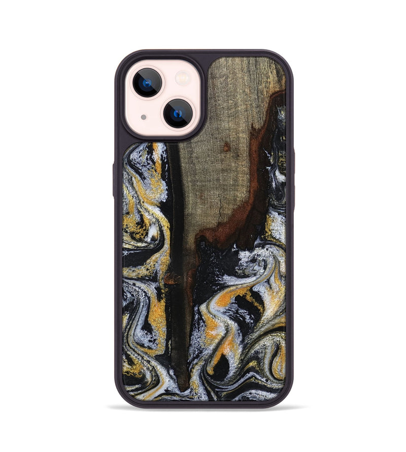 iPhone 14 Wood Phone Case - Marlee (Black & White, 799137)