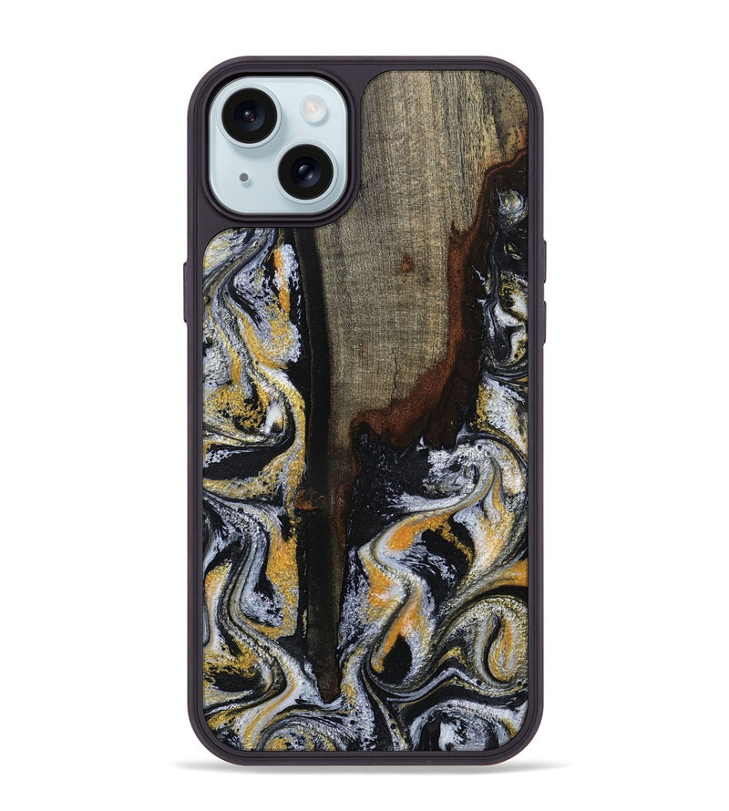 iPhone 15 Plus Wood Phone Case - Marlee (Black & White, 799137)