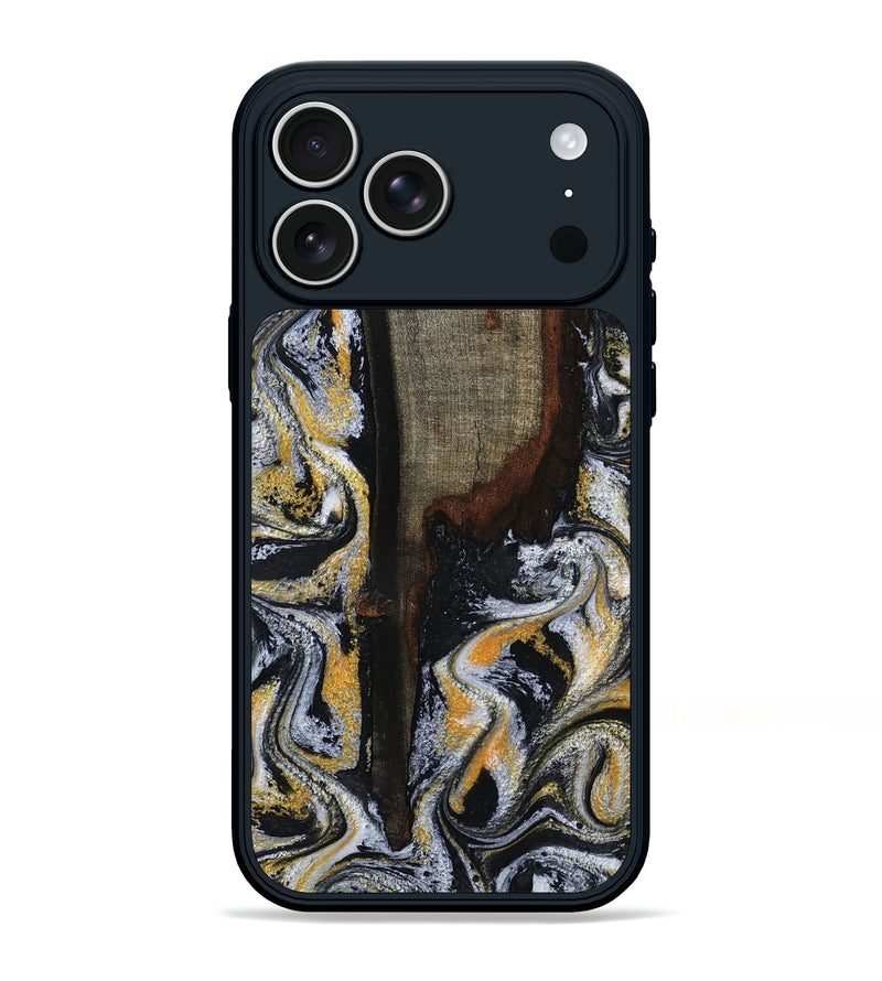 iPhone 17 Pro Max Wood Phone Case - Marlee (Black & White, 799137)