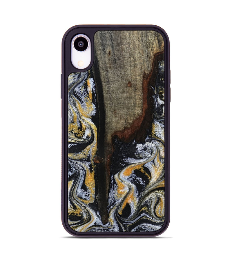 iPhone Xr Wood Phone Case - Marlee (Black & White, 799137)