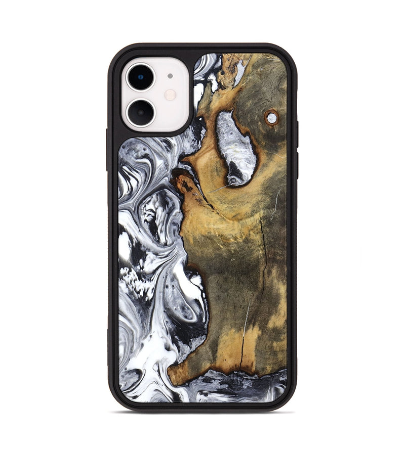 iPhone 11 Wood Phone Case - Krish (Black & White, 799138)