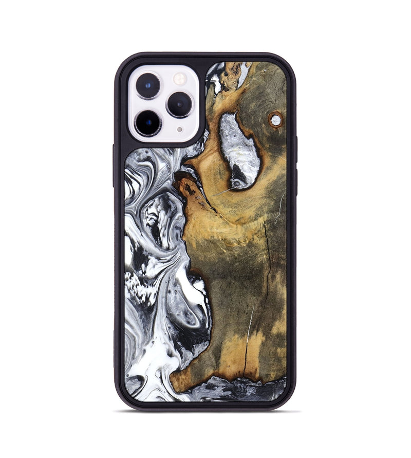 iPhone 11 Pro Wood Phone Case - Krish (Black & White, 799138)