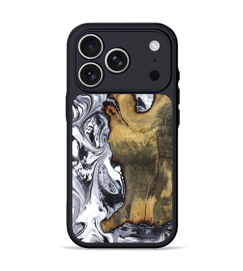 iPhone 17 Pro Wood Phone Case - Krish (Black & White, 799138)