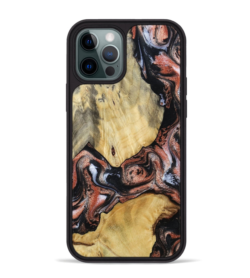 iPhone 12 Pro Max Wood Phone Case - Simon (Black & White, 799139)