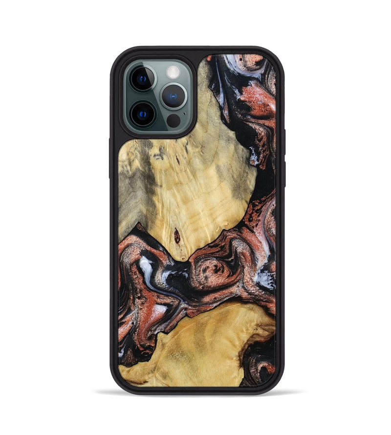 iPhone 12 Pro Wood Phone Case - Simon (Black & White, 799139)
