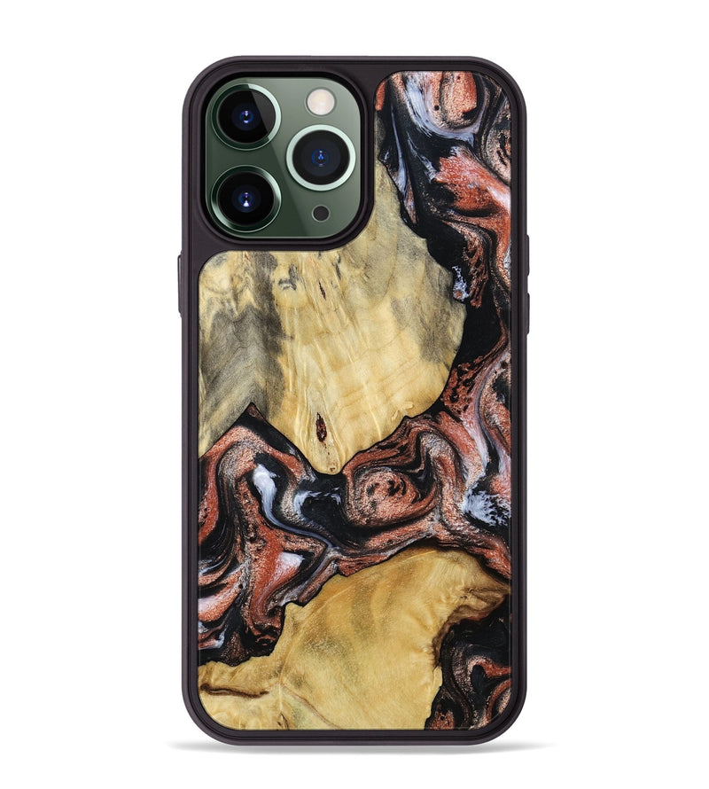 iPhone 13 Pro Max Wood Phone Case - Simon (Black & White, 799139)
