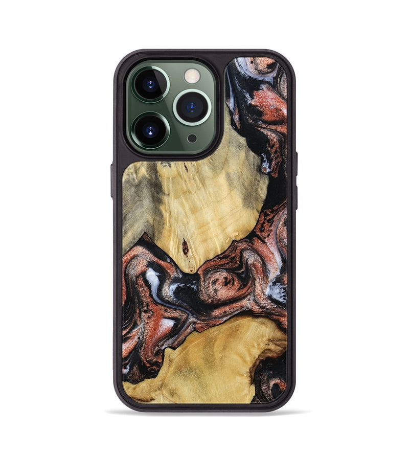 iPhone 13 Pro Wood Phone Case - Simon (Black & White, 799139)