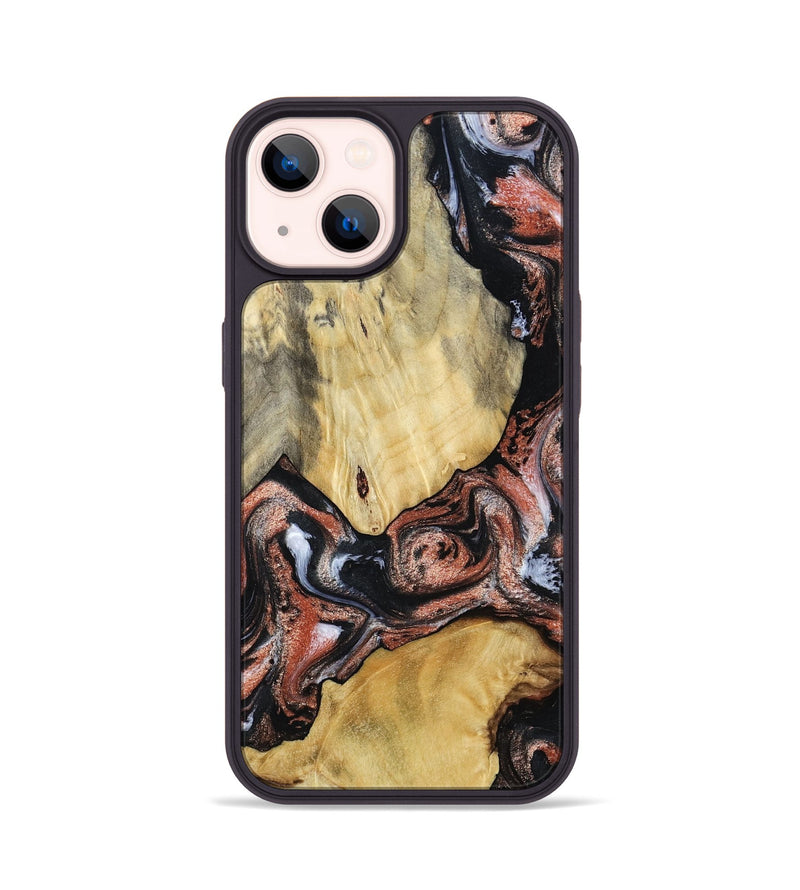 iPhone 14 Wood Phone Case - Simon (Black & White, 799139)