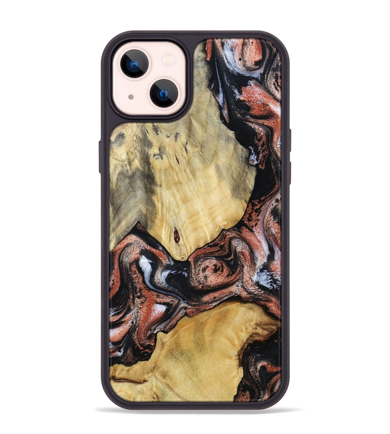iPhone 14 Plus Wood Phone Case - Simon (Black & White, 799139)