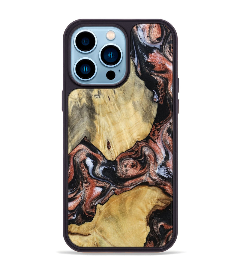 iPhone 14 Pro Max Wood Phone Case - Simon (Black & White, 799139)