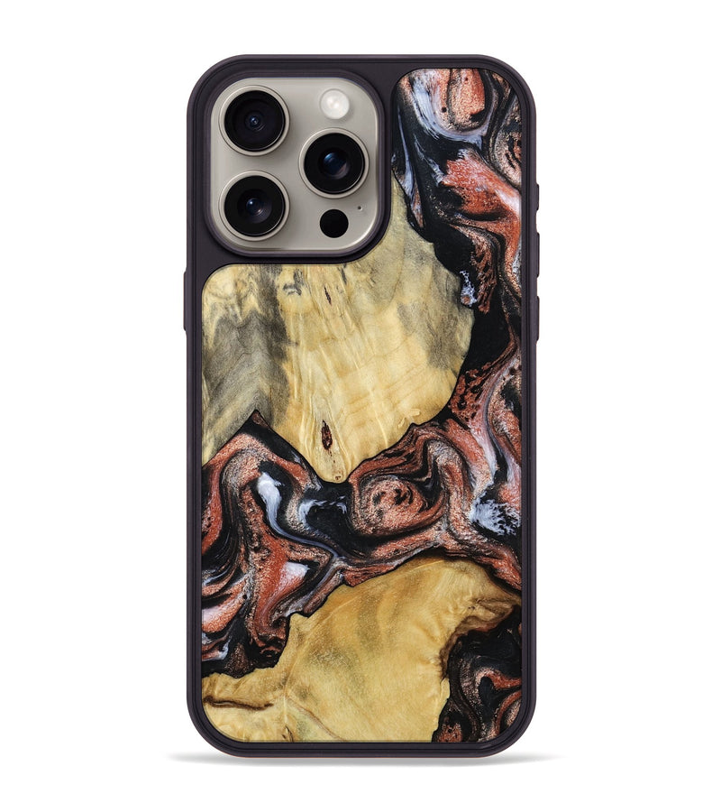 iPhone 15 Pro Max Wood Phone Case - Simon (Black & White, 799139)