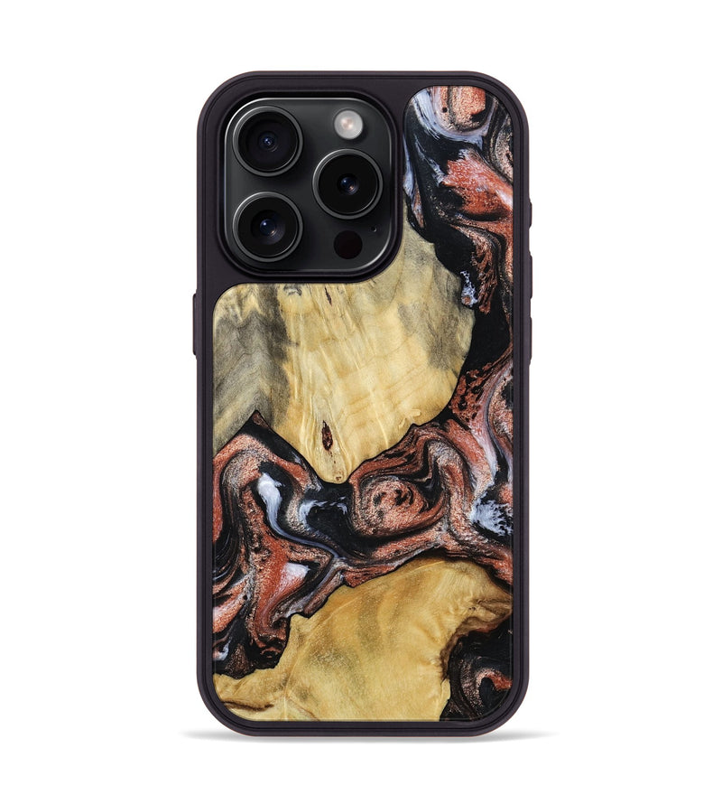 iPhone 15 Pro Wood Phone Case - Simon (Black & White, 799139)