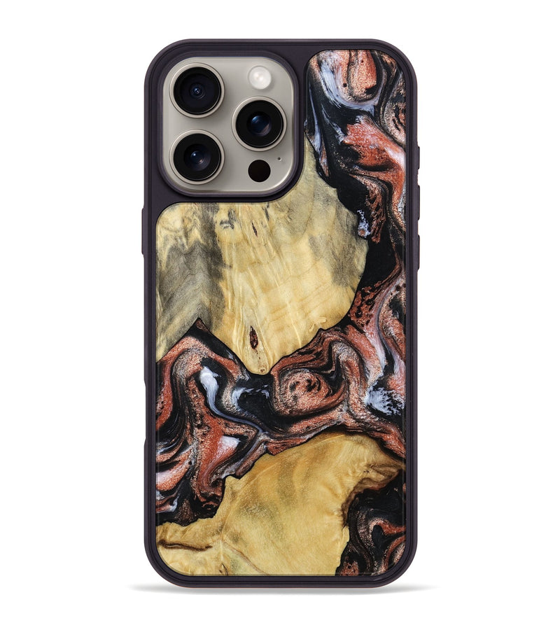 iPhone 16 Pro Max Wood Phone Case - Simon (Black & White, 799139)