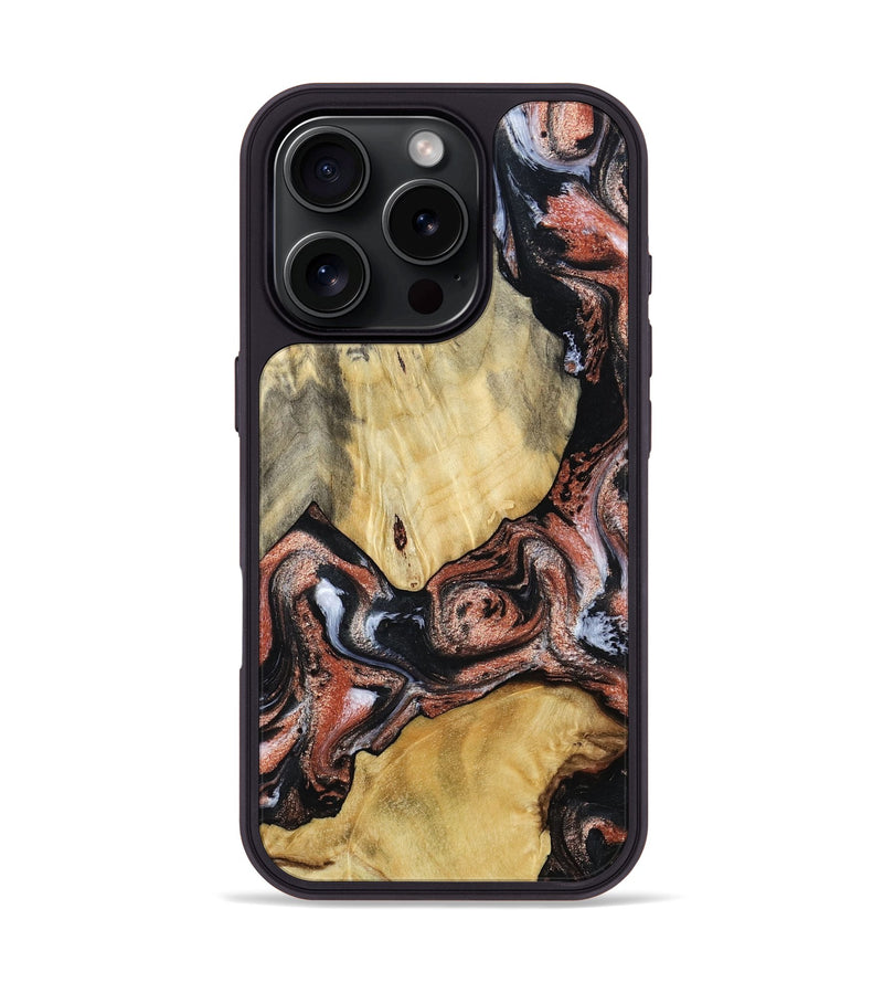 iPhone 16 Pro Wood Phone Case - Simon (Black & White, 799139)
