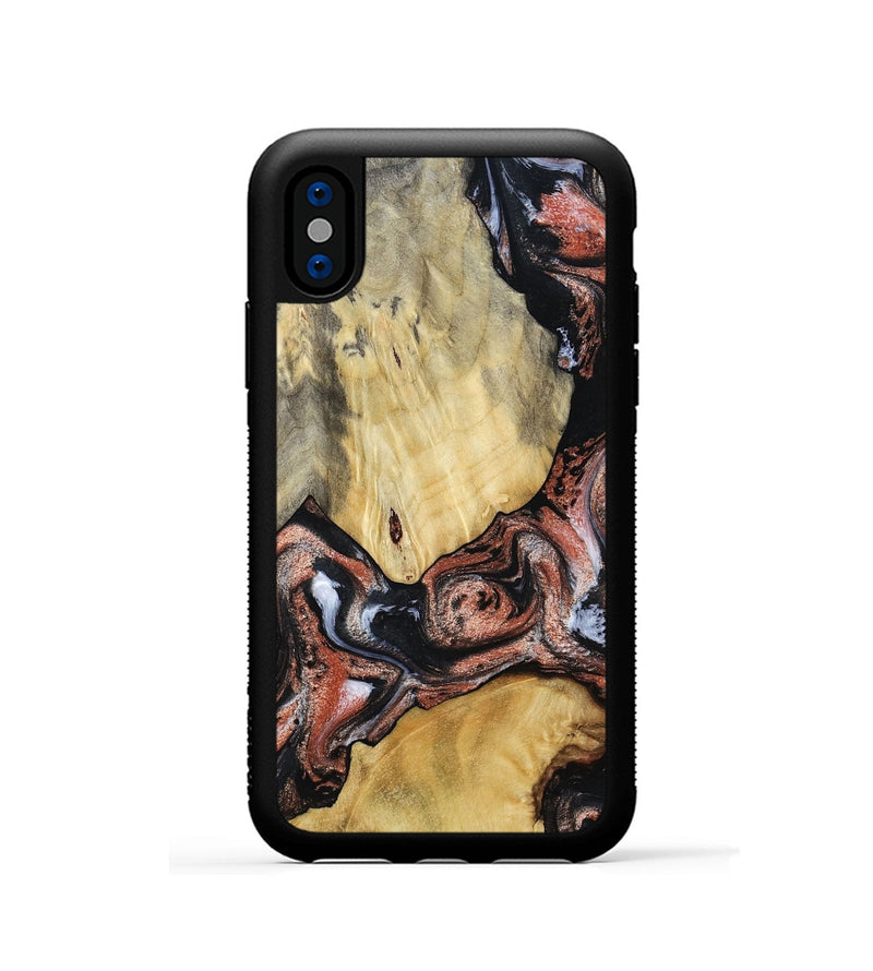 iPhone Xs Wood Phone Case - Simon (Black & White, 799139)