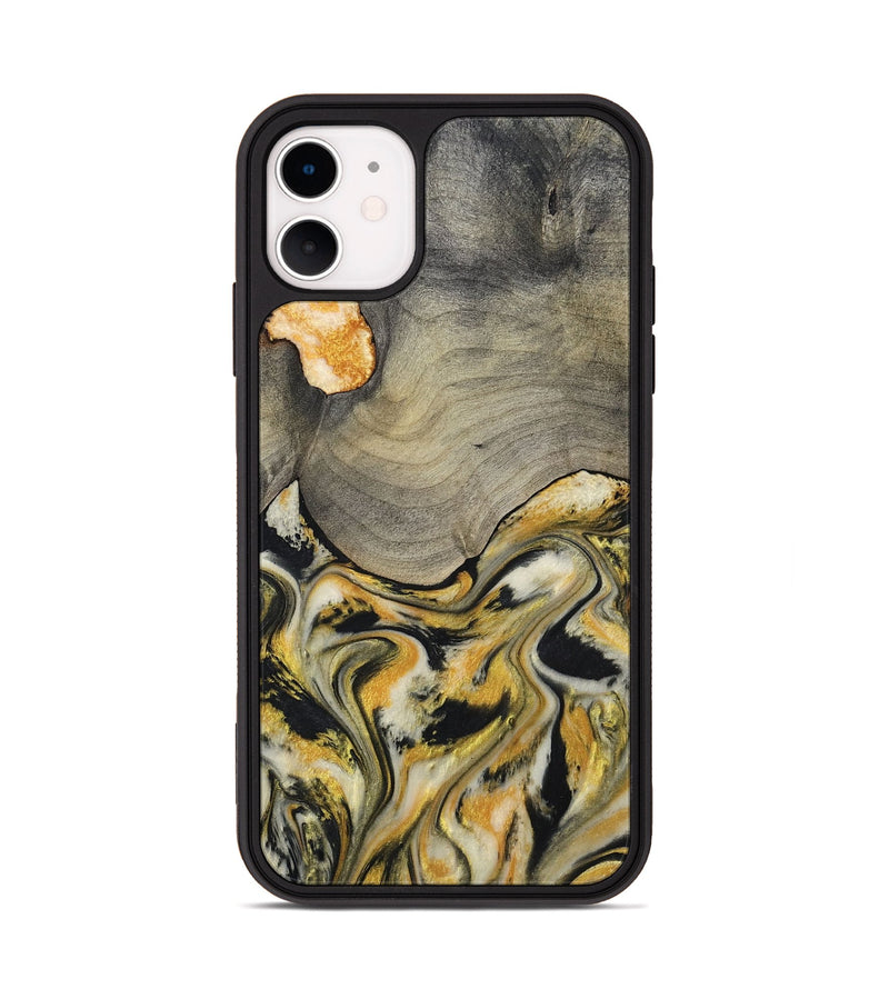 iPhone 11 Wood Phone Case - Kacie (Black & White, 799141)