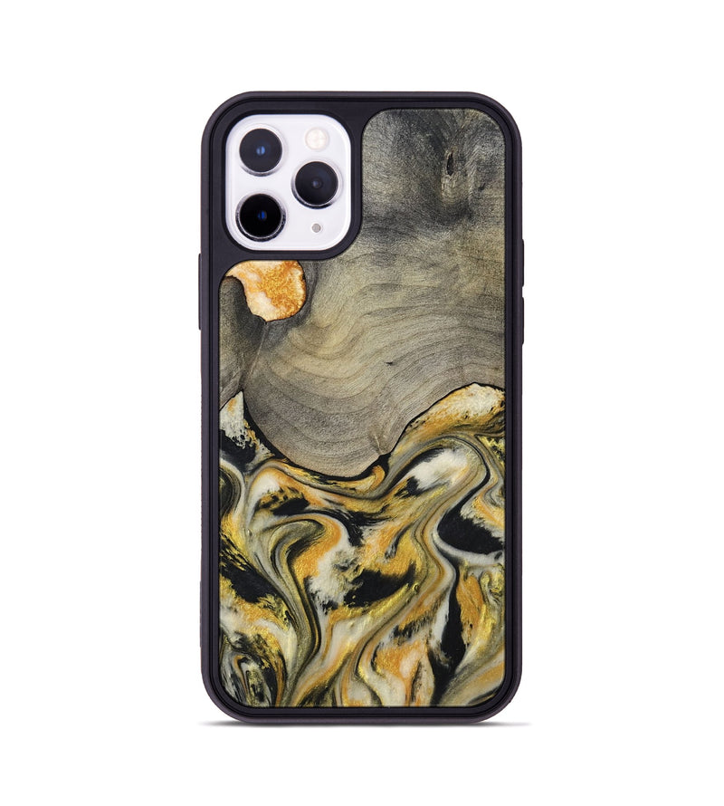 iPhone 11 Pro Wood Phone Case - Kacie (Black & White, 799141)