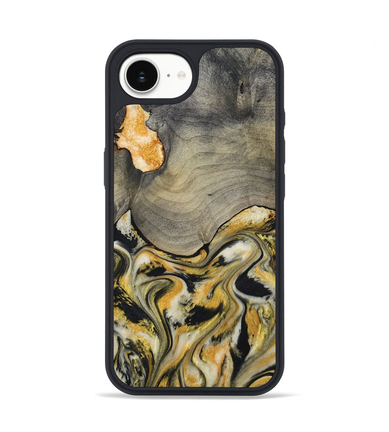 iPhone 16e Wood Phone Case - Kacie (Black & White, 799141)