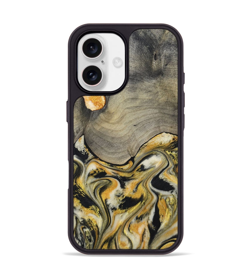 iPhone 17 Wood Phone Case - Kacie (Black & White, 799141)