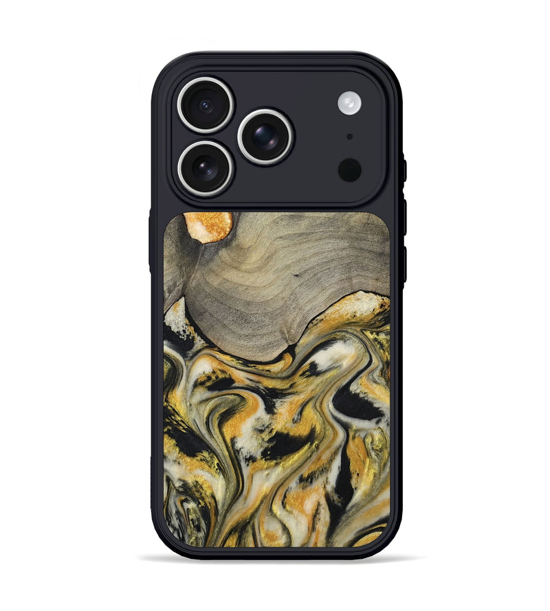 iPhone 17 Pro Wood Phone Case - Kacie (Black & White, 799141)